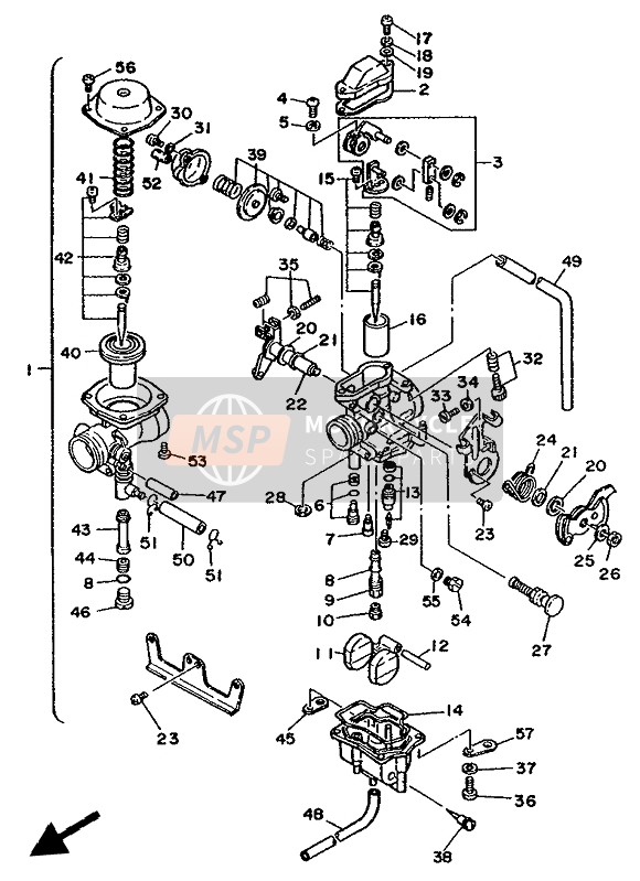 Yamaha XT350 1992 Carburettor for a 1992 Yamaha XT350