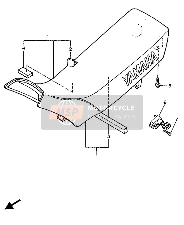 Yamaha XT600E 1992 Asiento para un 1992 Yamaha XT600E