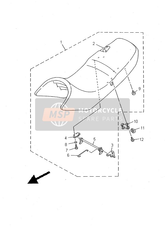 Yamaha TDR125 2000 Siège pour un 2000 Yamaha TDR125