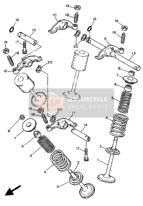 Yamaha XT600K 1992 Valve for a 1992 Yamaha XT600K