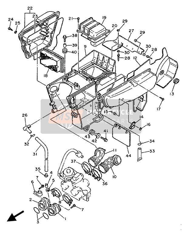 Yamaha XT600K 1992 Intake for a 1992 Yamaha XT600K