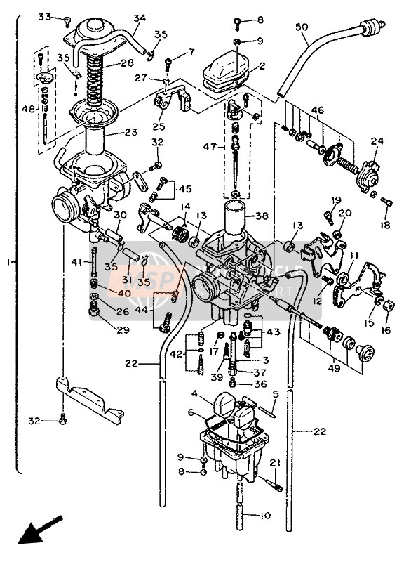 Yamaha XT600K 1992 Carburatore per un 1992 Yamaha XT600K