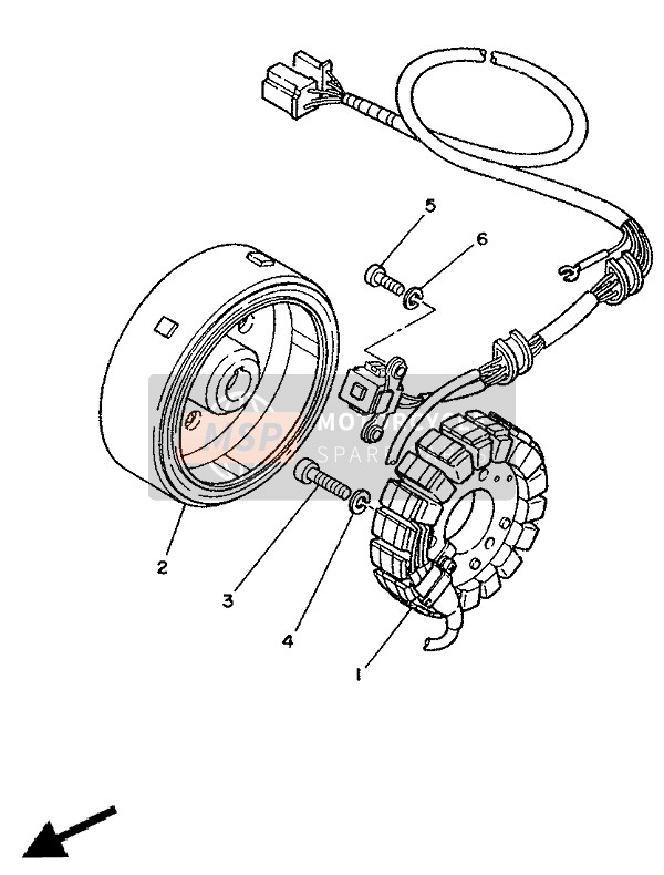 Yamaha XV250 VIRAGO 1992 GENERATOR für ein 1992 Yamaha XV250 VIRAGO