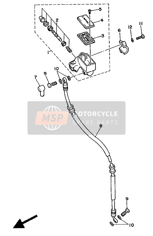 Front Master Cylinder (Flat)