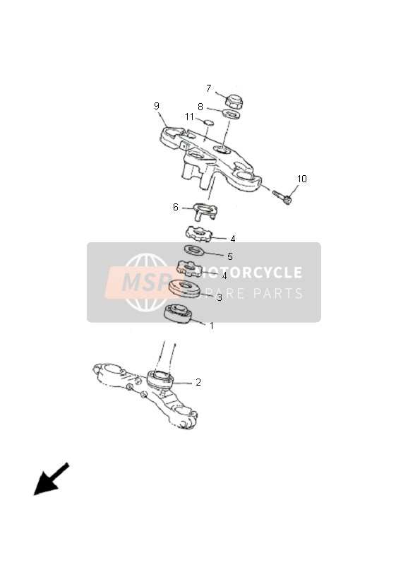 Yamaha YZF600R THUNDERCAT 2001 Steering for a 2001 Yamaha YZF600R THUNDERCAT