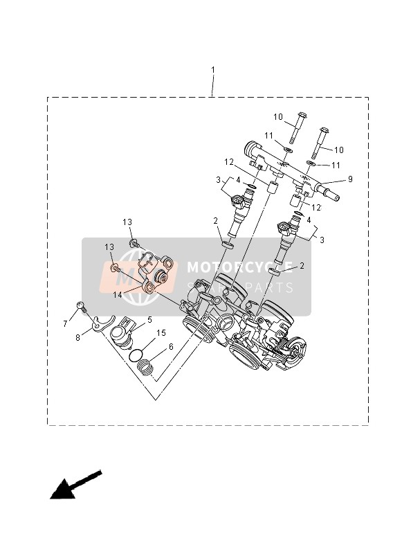 Yamaha MT-07 2014 Intake 2 (DNMN-VDVM1) for a 2014 Yamaha MT-07