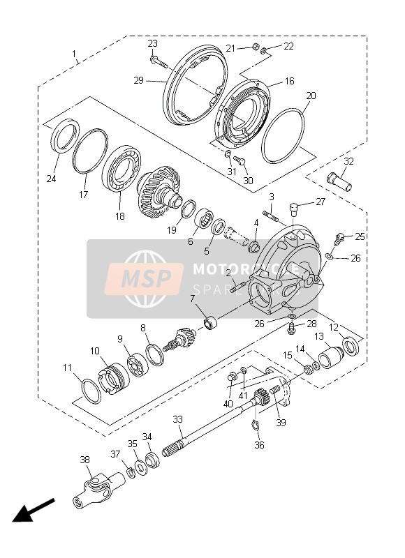 Yamaha FJR1300A 2015 Arbre de transmission pour un 2015 Yamaha FJR1300A