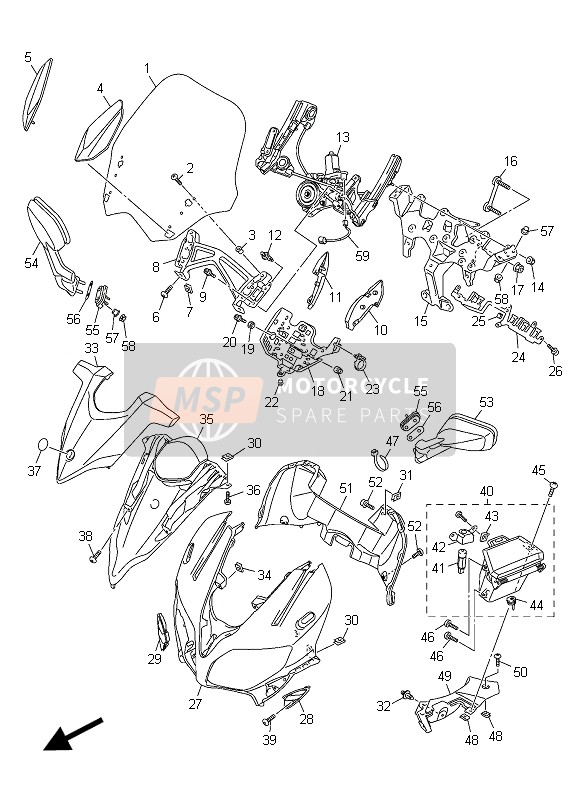 Yamaha FJR1300AS 2015 HAUBE 1 für ein 2015 Yamaha FJR1300AS