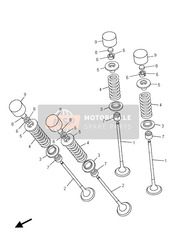 Yamaha FZ8-S FAZER 2015 Valvola per un 2015 Yamaha FZ8-S FAZER