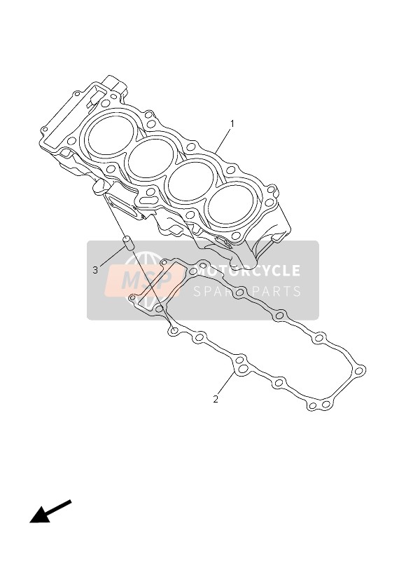 Yamaha FZ8-SA FAZER 2015 Cilindro para un 2015 Yamaha FZ8-SA FAZER