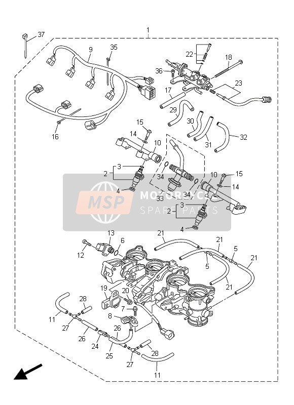 Yamaha FZ8-SA FAZER 2015 Intake 2 for a 2015 Yamaha FZ8-SA FAZER