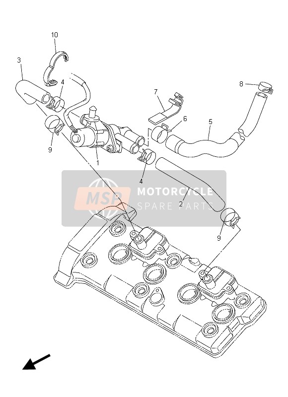 Yamaha FZ8-SA FAZER 2015 Sistema di induzione dell'aria per un 2015 Yamaha FZ8-SA FAZER