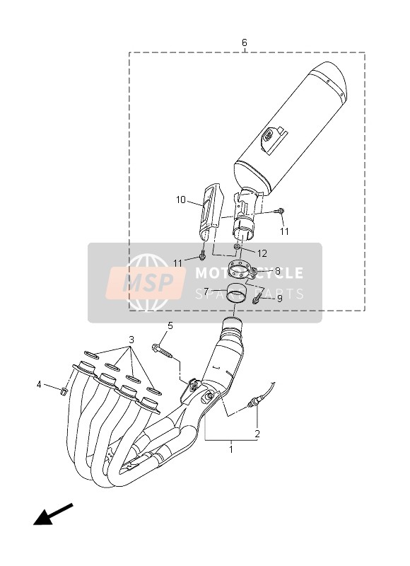 Yamaha FZ8-SA FAZER 2015 Échappement pour un 2015 Yamaha FZ8-SA FAZER