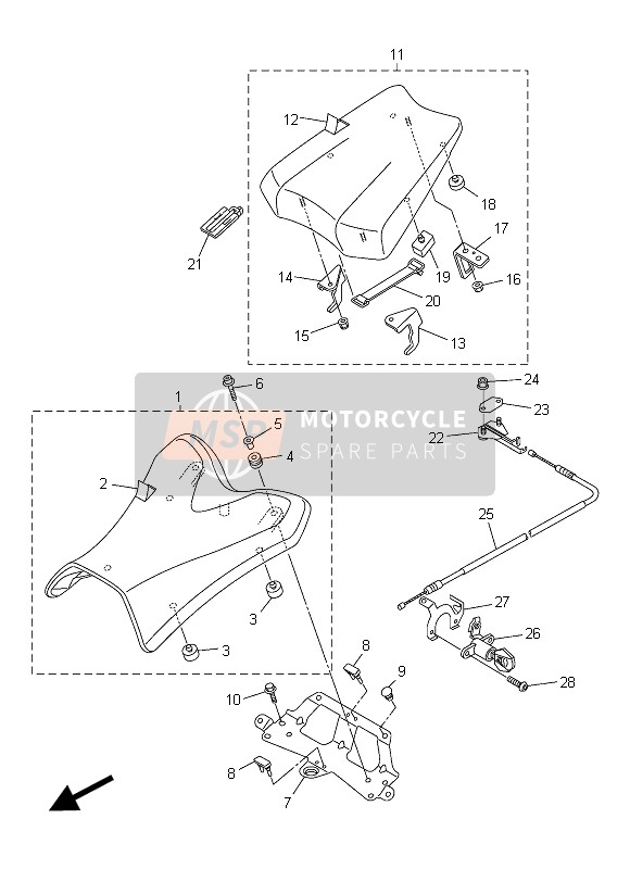 Yamaha FZ8-SA FAZER 2015 Posto A Sedere per un 2015 Yamaha FZ8-SA FAZER