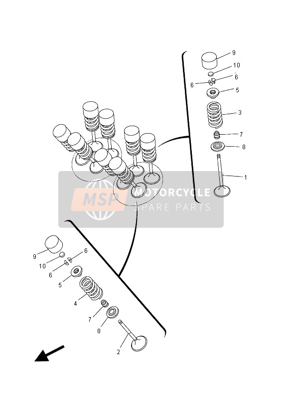 Yamaha MT07 2015 Valve for a 2015 Yamaha MT07