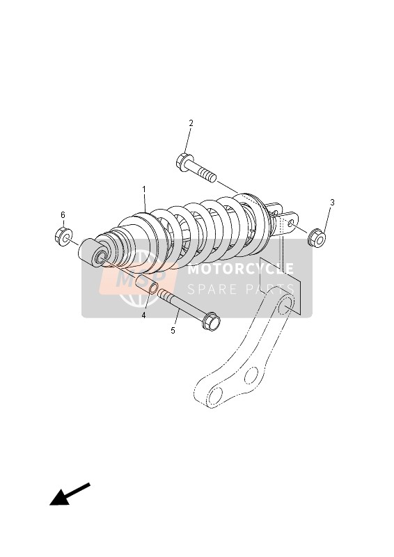 Yamaha MT07 ABS 2015 Rear Suspension for a 2015 Yamaha MT07 ABS