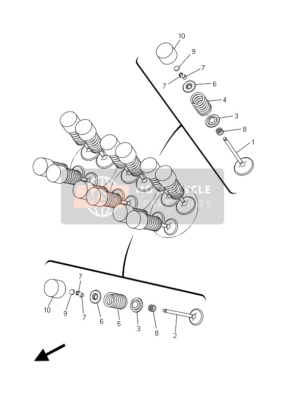 Yamaha MT09 2015 Valvola per un 2015 Yamaha MT09