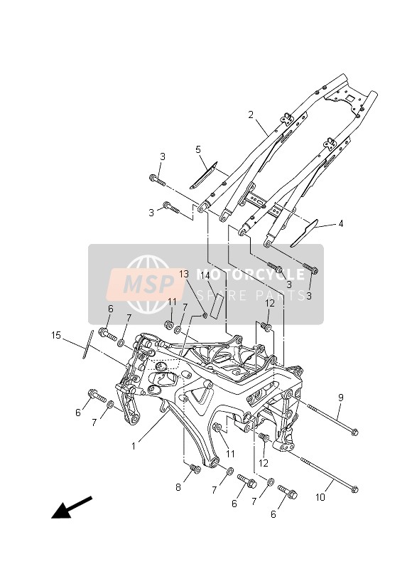 Yamaha MT09 2015 RAHMEN für ein 2015 Yamaha MT09