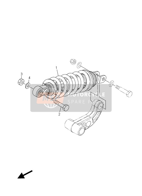 Yamaha MT09 2015 AUFHÄNGUNG HINTEN für ein 2015 Yamaha MT09