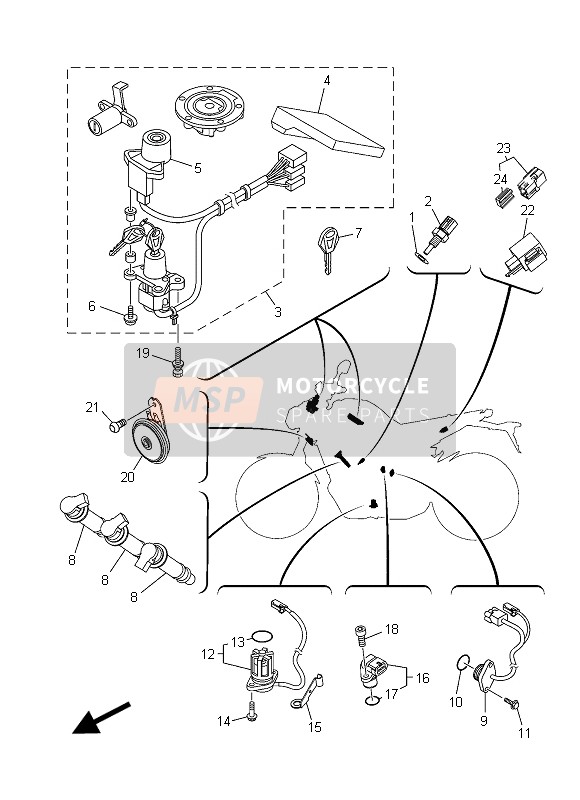 Yamaha MT09 2015 ELEKTRISCH 2 für ein 2015 Yamaha MT09