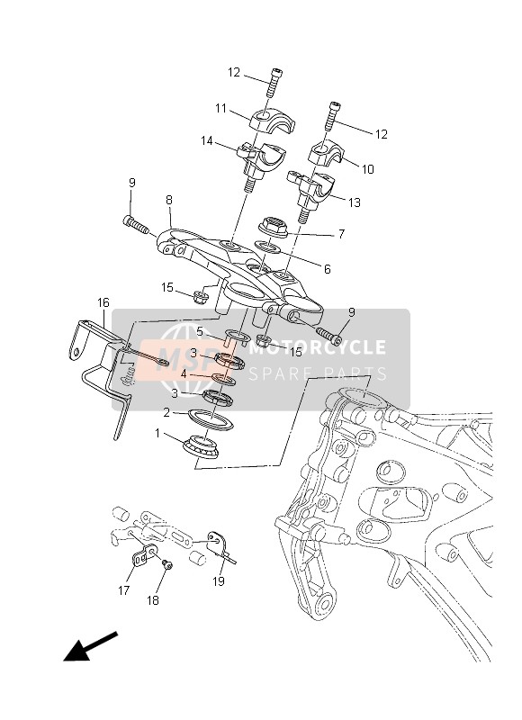 Yamaha MT09 ABS 2015 Steering for a 2015 Yamaha MT09 ABS