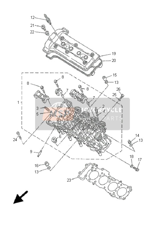 Yamaha YZF-R1 2001 Cylinder for a 2001 Yamaha YZF-R1