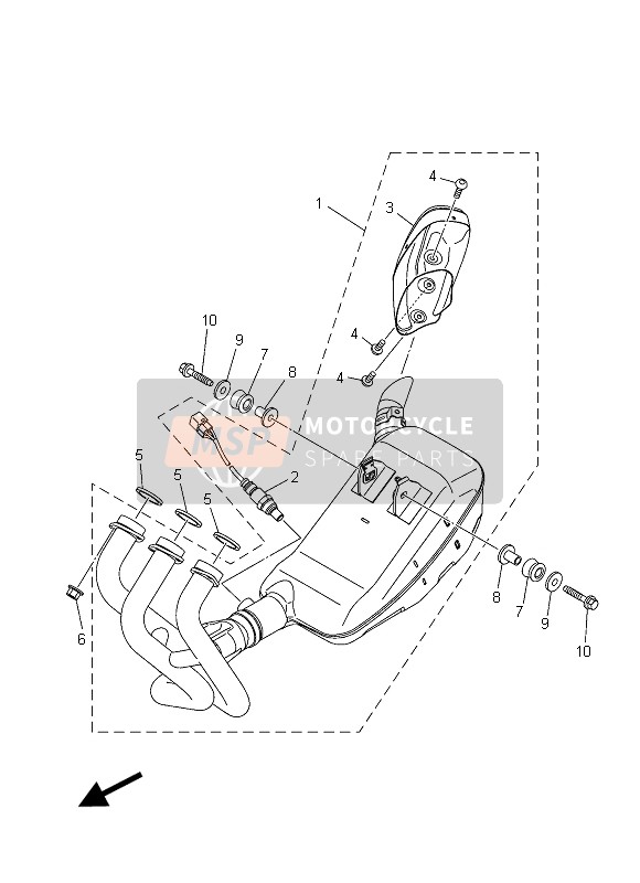 Yamaha MT09 TRACER ABS 2015 Échappement pour un 2015 Yamaha MT09 TRACER ABS