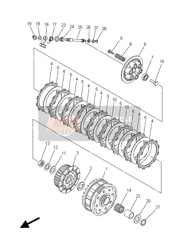 Yamaha MT09 TRACER ABS 2015 Clutch for a 2015 Yamaha MT09 TRACER ABS