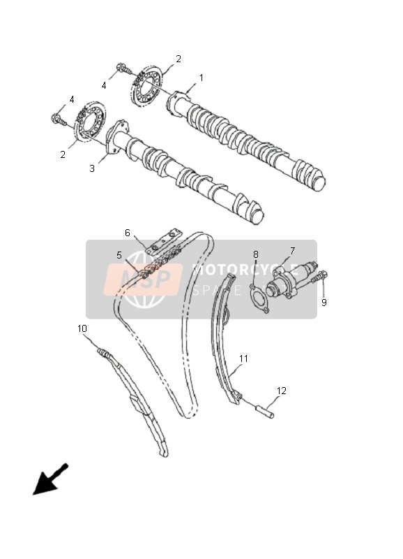 Yamaha YZF-R1 2001 Camshaft & Chain for a 2001 Yamaha YZF-R1