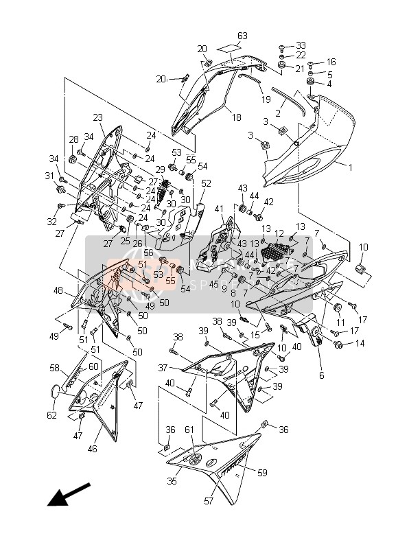 Yamaha MT09 TRACER ABS 2015 Cowling for a 2015 Yamaha MT09 TRACER ABS