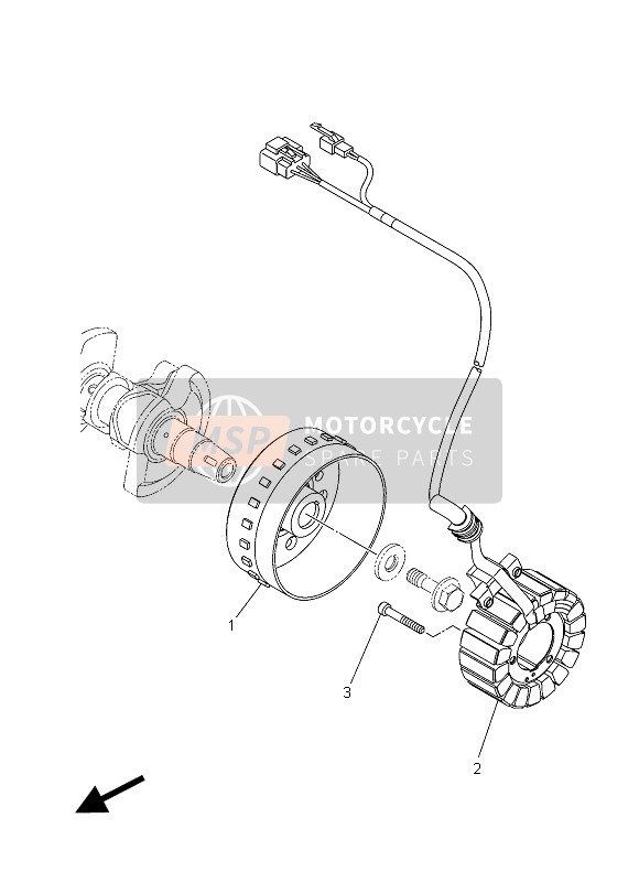 Yamaha MT09 TRACER ABS 2015 Generator voor een 2015 Yamaha MT09 TRACER ABS