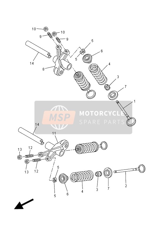 Yamaha MT125 2015 Válvula para un 2015 Yamaha MT125