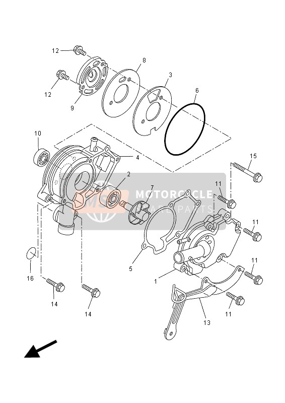 5YPE24500100, Axe De Rotor, Yamaha, 2