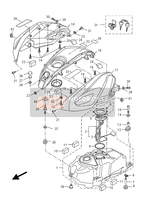 5D7F412910P1, Cover, Side 1, Yamaha, 0