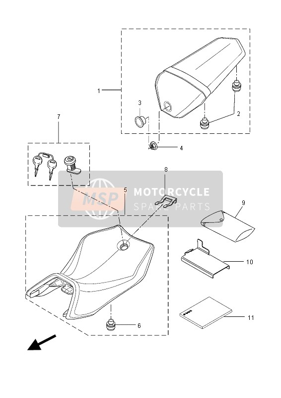 Yamaha MT125 2015 Seat for a 2015 Yamaha MT125