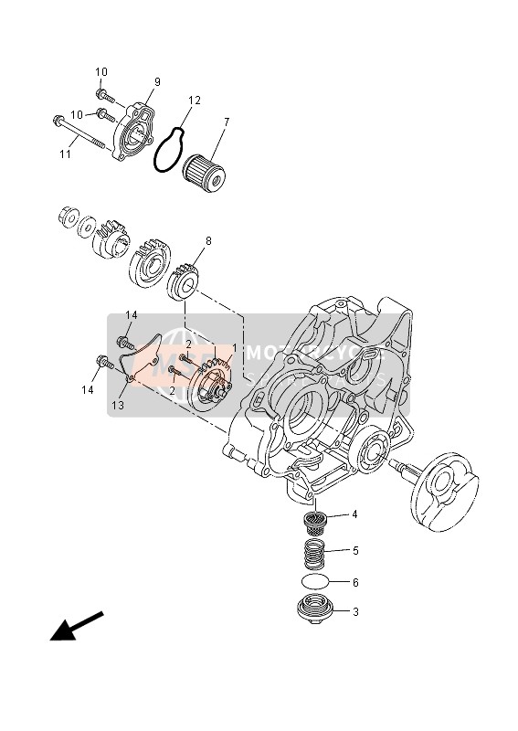 Yamaha MT125A 2015 La pompe à huile pour un 2015 Yamaha MT125A