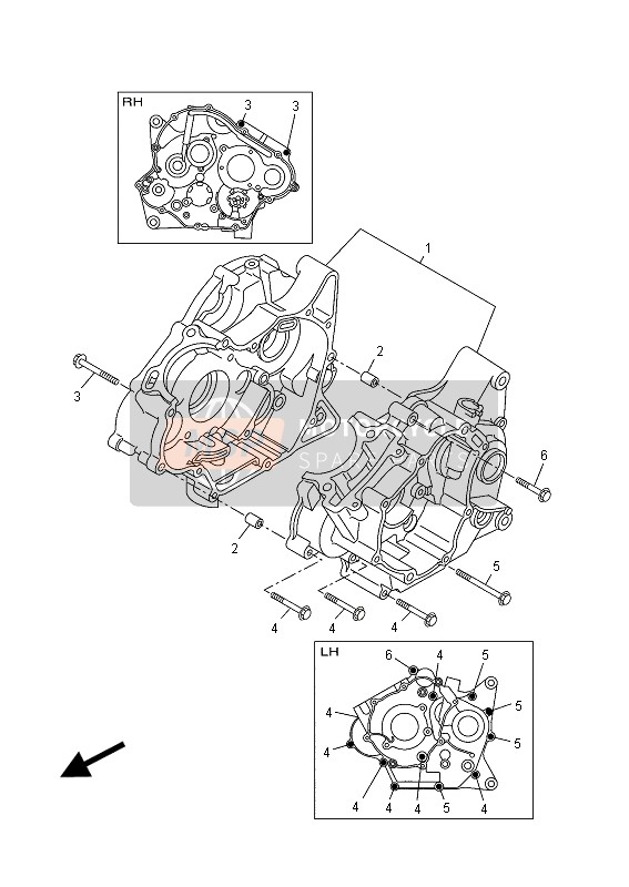 Yamaha MT125A 2015 Crankcase for a 2015 Yamaha MT125A