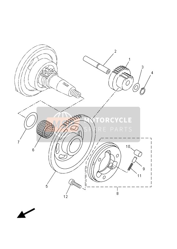 Yamaha MT125A 2015 Entrée Embrayage pour un 2015 Yamaha MT125A