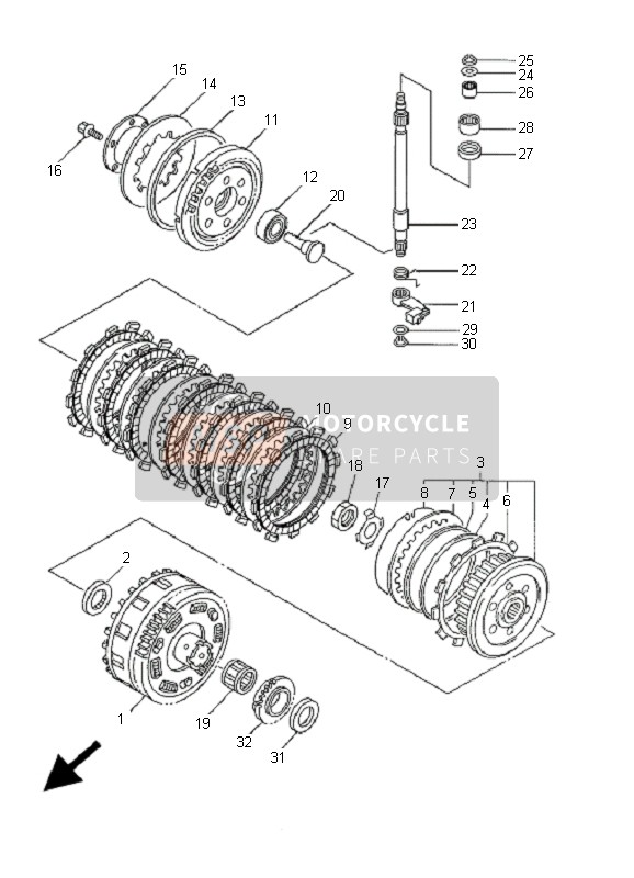 Yamaha YZF-R1 2001 Clutch for a 2001 Yamaha YZF-R1