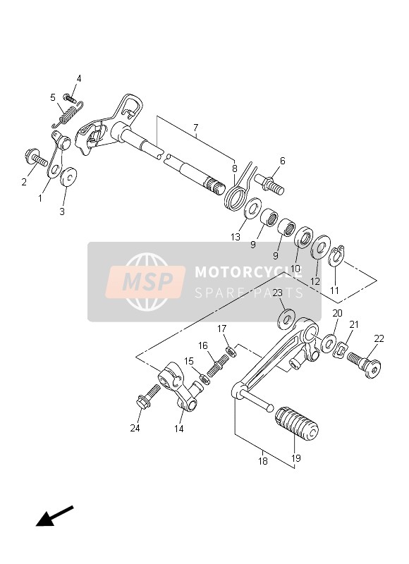 Yamaha VMAX 2015 Schakelas voor een 2015 Yamaha VMAX