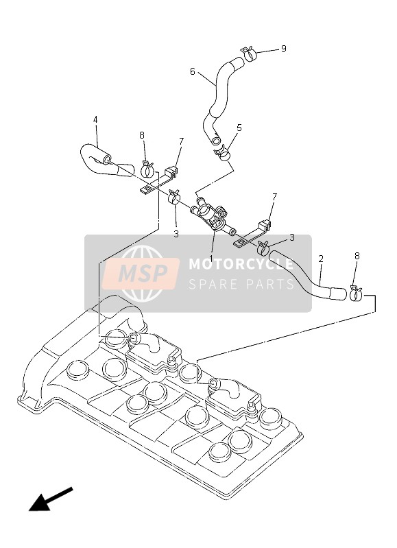 Yamaha XJ6 DIVERSION F 2015 Système d'induction d'air pour un 2015 Yamaha XJ6 DIVERSION F