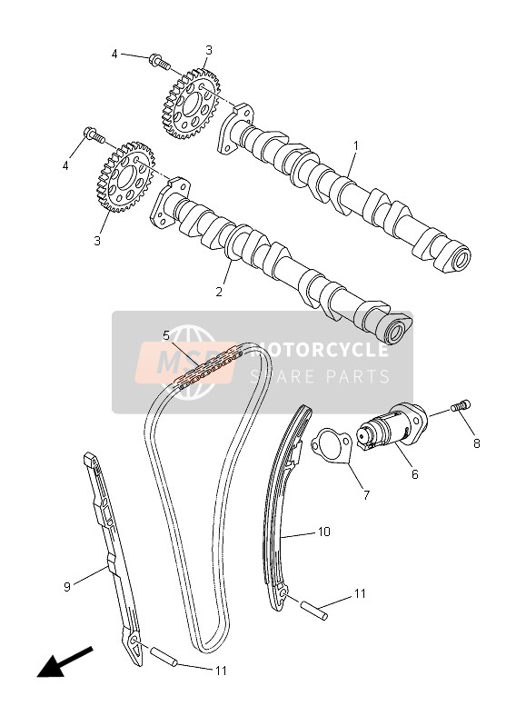 Yamaha XJ6 DIVERSION F ABS 2015 Camshaft & Chain for a 2015 Yamaha XJ6 DIVERSION F ABS