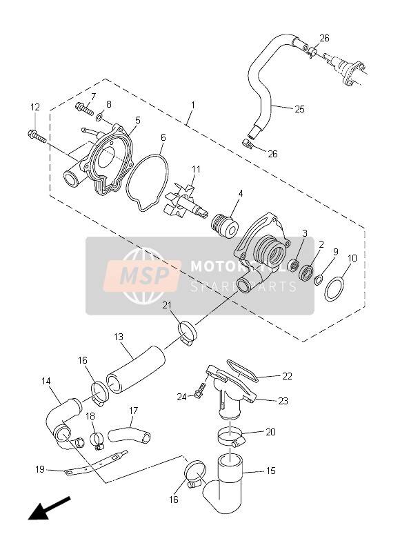 Yamaha XJ6 DIVERSION F ABS 2015 Water Pump for a 2015 Yamaha XJ6 DIVERSION F ABS