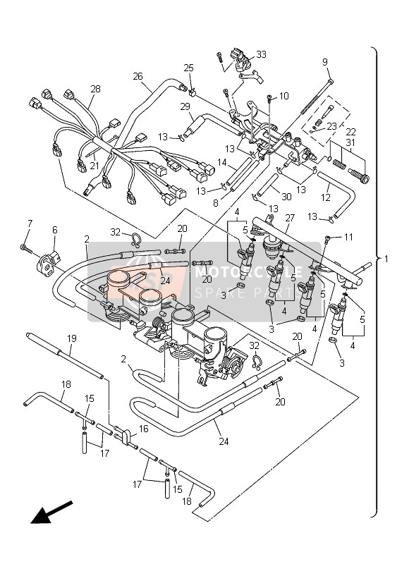 Yamaha XJ6N ABS 2015 Intake 2 for a 2015 Yamaha XJ6N ABS