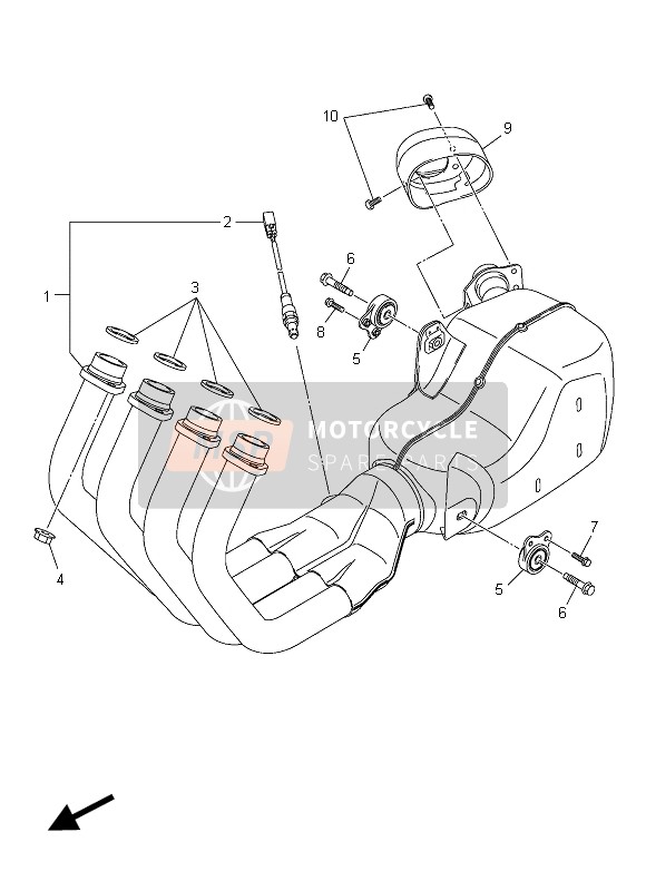 Yamaha XJ6N ABS 2015 Uitlaat voor een 2015 Yamaha XJ6N ABS