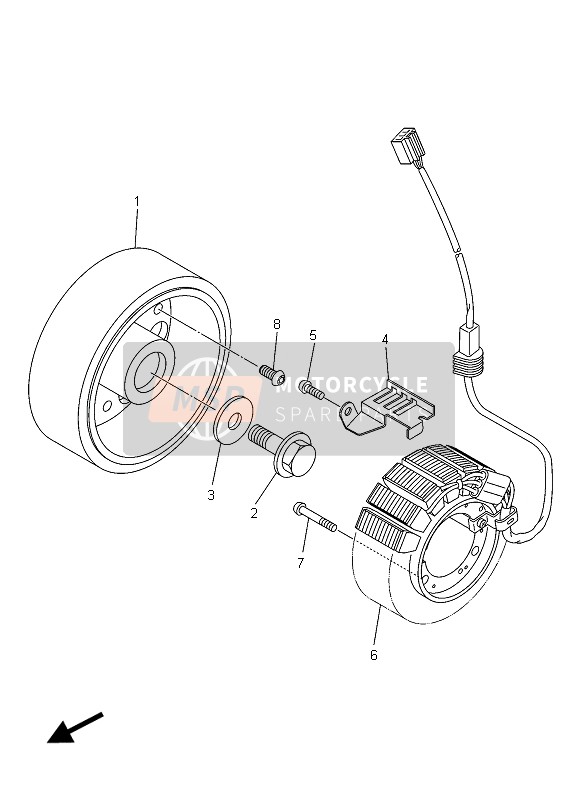 Yamaha XJ6N ABS 2015 Generator voor een 2015 Yamaha XJ6N ABS