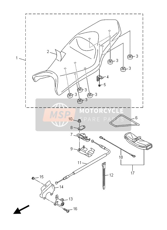 Yamaha XJ6 DIVERSION 2015 Siège pour un 2015 Yamaha XJ6 DIVERSION