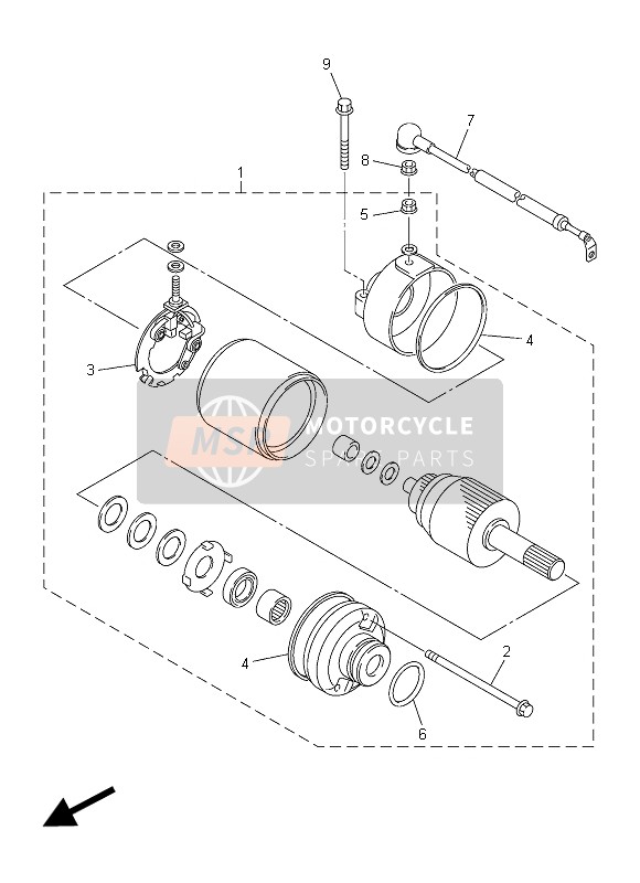 Yamaha XJ6S ABS 2015 Starting Motor 4 for a 2015 Yamaha XJ6S ABS