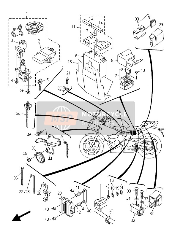 Yamaha XJ6S ABS 2015 Electrical 2 for a 2015 Yamaha XJ6S ABS