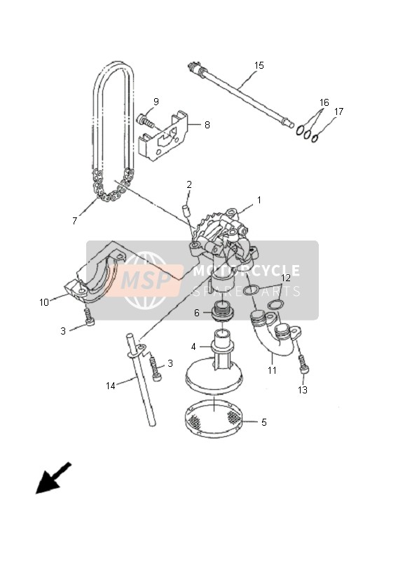 Yamaha YZF-R6 2001 Oil Pump for a 2001 Yamaha YZF-R6